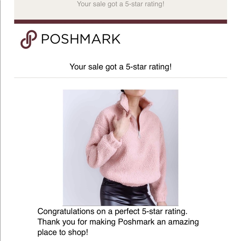SPORTY SHERPA HALF ZIP PULLOVER - BLUSH - Picture 4 of 9